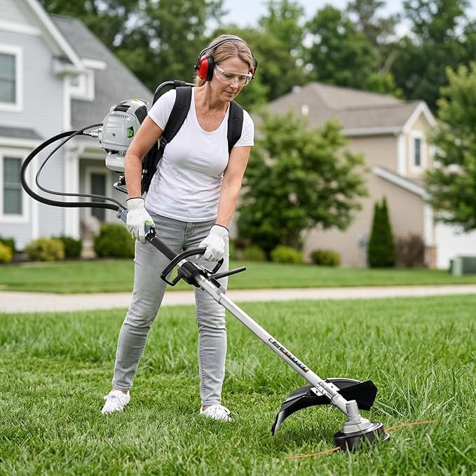 6-IN-1 Multi-Functional Weed Wacker Gas Powered, 52CC 2-Stroke Backpack Gas Powered Weed Eater String Trimmer, Pole Saw, Hedge Trimmer, Brush Cutter Blade, Safety Lock&Shoulder Strap for Lawn Trimming