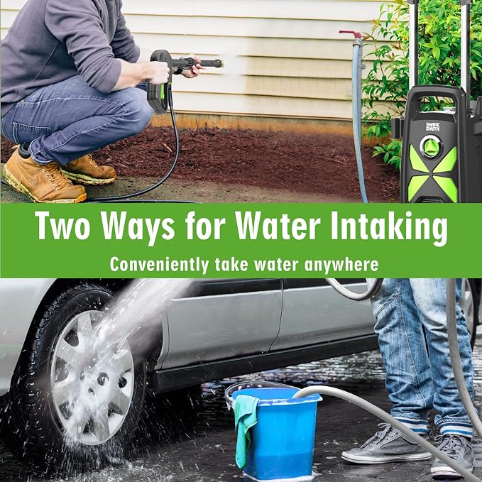 Electric Pressure Washer, SWIPESMITH 2800 Max PSI 2.4 GPM Power Washer with Telescopic Handle, Car Wash Machine with 4 Quick Connect Nozzles, Foam Cannon, for Cars, Patios, and Floor Cleaning