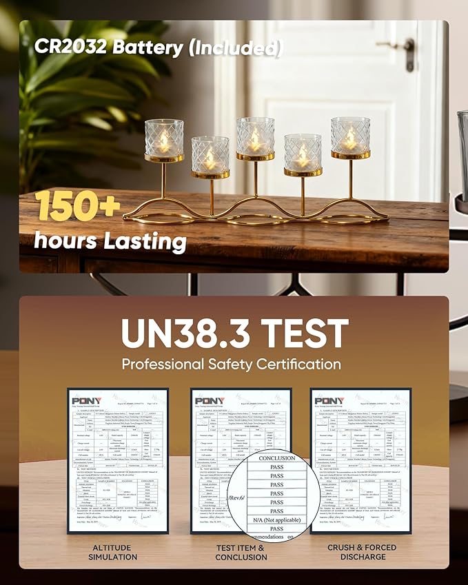 Homemory 2" x 2" Acrylic Votive Candle Holders with Auto Timer Flameless Led Tealight, Battery Powered Fake Electric Candles for Wedding Centerpiece, Table, Christmas Decor (6Pack, Clear Base)