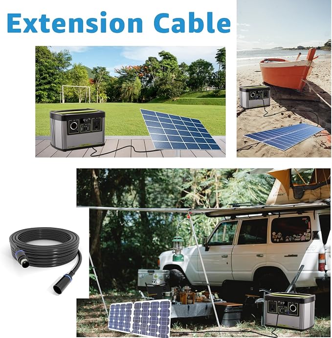 Extra Long 30Ft Extension Cabel DC 8mm Power Cord to Connect Solar Panels to Each Other Or Can Be Used to Connect Panels,Compatible with Goal Zero Yeti for Solar Generator Portable Power Station