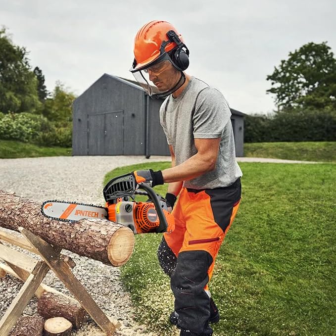 25.4cc 2-Cycle Gas Chainsaw 12 Inch Top Handle Chainsaw Petrol Handheld Cordless Portable Gas Powered Chain Saw for Tree Cutting Wood Logging