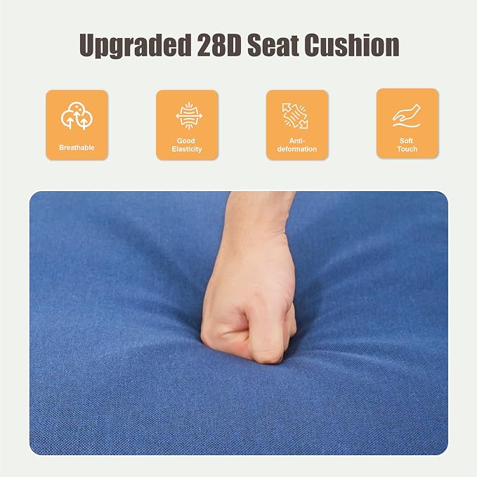 10 Pieces Wicker Patio Furniture Sets Swivel Chairs, All Weather Wicker 3 Seater Sofa with Ottomans Rattan Side Table, Outdoor Conversation Furniture Set for Proch Sunroom Backyard, Blue