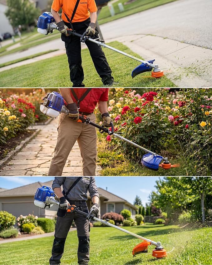 Garvee 3-in-1 Grass Trimmer- Includes 1 Grass Head, 2 Blades, Outdoor String Strimmers, Lawn Trimming Tool, Garden Trimming Tool
