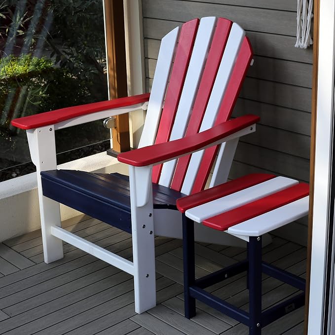 NewTechWood St Charles Patriot Plastic Outdoor Side Patio Table