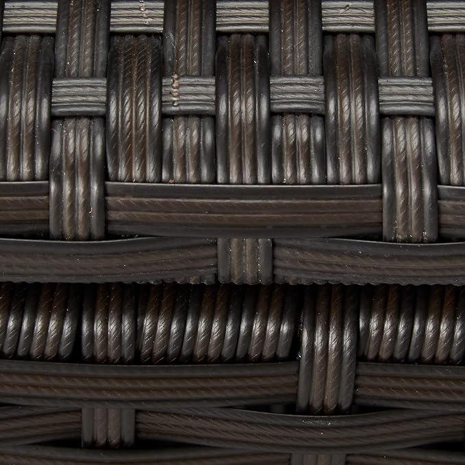 Christopher Knight Home Justin Outdoor Wicker Coffee Table, Brown, Black