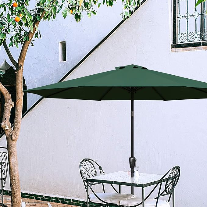 Simple Deluxe 9ft Outdoor Market Table Patio Umbrella with Button Tilt