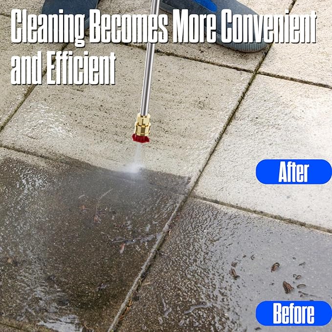 4800PSI PowerWasher with 4 Quick Connect Nozzles, Foam Cannon for Car, Lane, Patio Cleaning