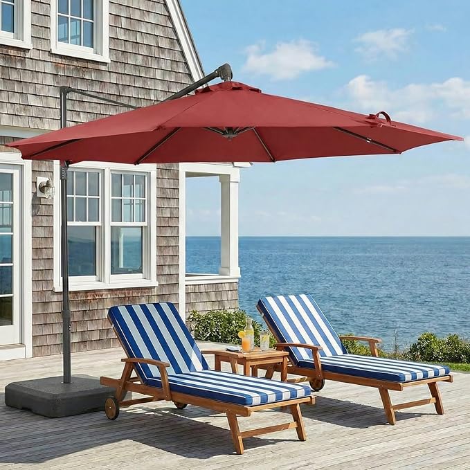 COWVIE Umbrella Canopy Replacement for 8 Ribs Patio Umbrella, Outdoor Table Parasol Replacement for Yard, Canopy Only