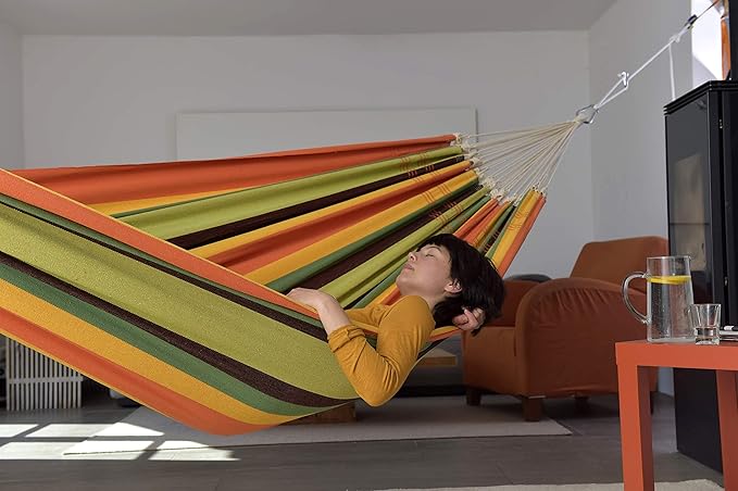 BYER OF MAINE Paradiso Hammock, Authentic Brazilian, Esmeralda, Recycled Cotton/Polyester Blend, Double, 142" L x 68" W, Holds up to 400lbs