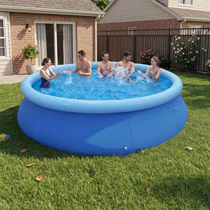 DIMAR GARDEN 15ft x 36in Inflatable Swimming Pool, Outdoor Above Ground Blow Up Pools