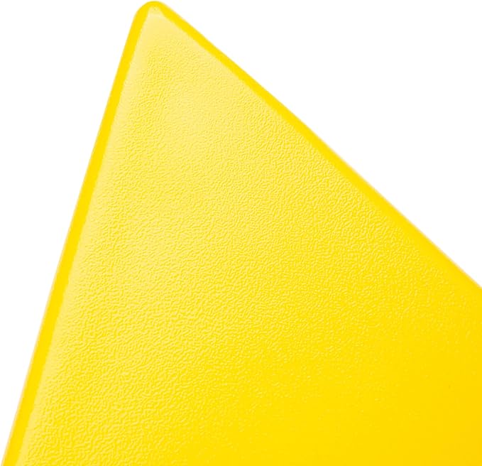 LeisureMod 15.75" Triangular Side Table, Stackable Plastic Accent End Table for Indoor & Outdoor Use, Weather-Resistant Modern Patio & Living Room Table, Set of 4, Yellow