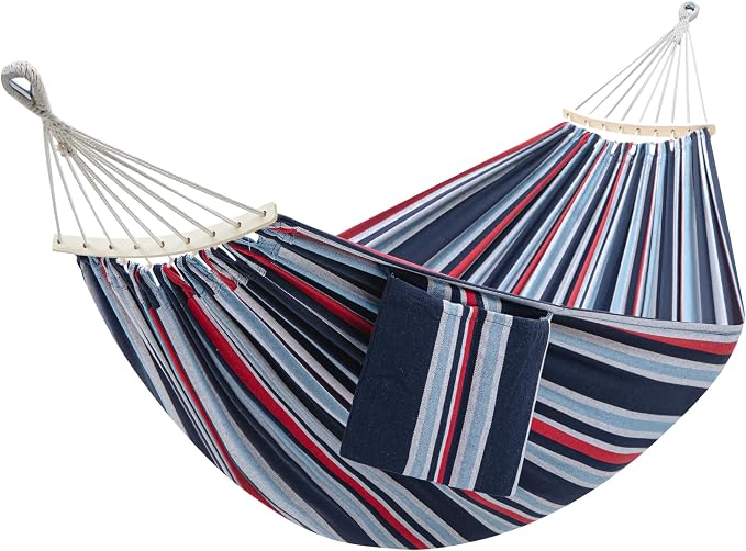 GAFETE Double Hammock for Outside with Tree Straps, Replacement for Stand(Night, Medium)