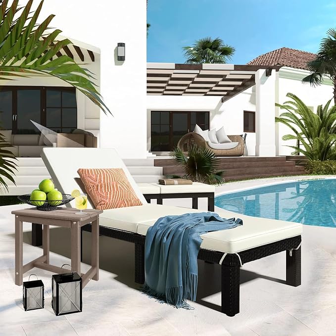 GARDENSTAR Adirondack Square Side Table,one-Tier Outdoor end Table, Patio Side Table for Pool,Porch,Backyard,Relaxing Companion