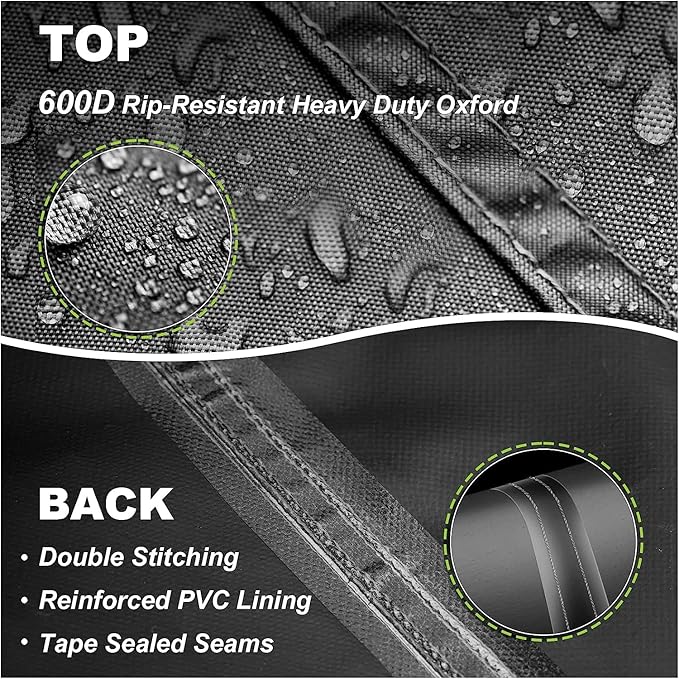 Porch Swing Cover 56 Inch Waterproof 600D Oxford Hanging Outdoor Swing Cover All Weather Protected Swing Covers for Outdoor Furniture (Black, 56x28x(32-24) Inch)