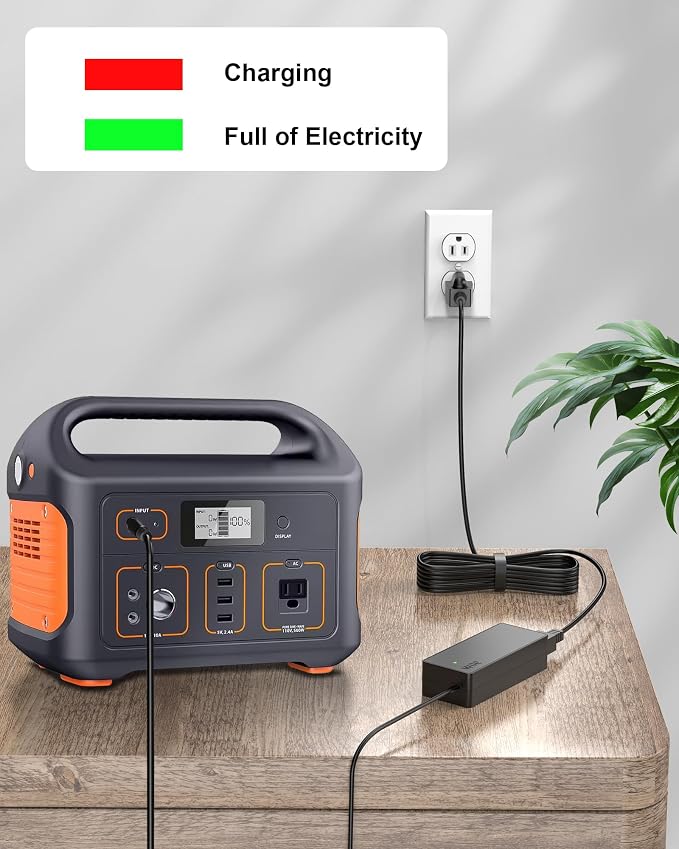 WUKUR 24V 90W Charger for Jackery Portable Power Station Explorer 160 240 300 500 550 E300 E500 E550 Solar Generator 167Wh 240Wh 293Wh 518Wh Lithium Battery