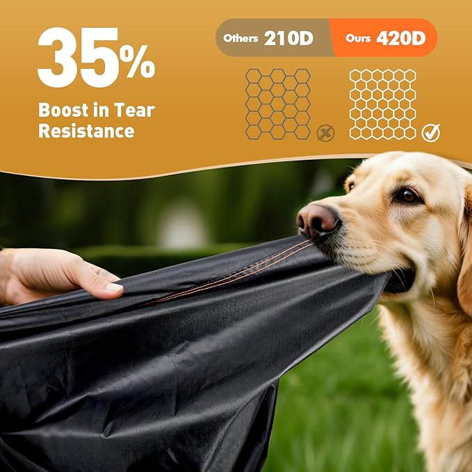 3 PCS Patio Furniture Covers Sets, 420D Waterproof Outdoor Chair Covers and Sofa Cover, Fits Outdoor Loveseat 58"W x 32"D x 31"H and Chairs 32"W x 35"D x 33"H, Triple Windproof and Anti-UV, Black