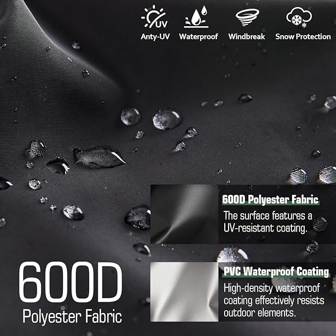 Outdoor Heavy Duty Sofa Cover, Waterproof Patio Couch Cover, 104" W x 40" D x 35" H, Tear-Resistant and UV-Resistant Lawn Furniture Sofa Covers Black & Green
