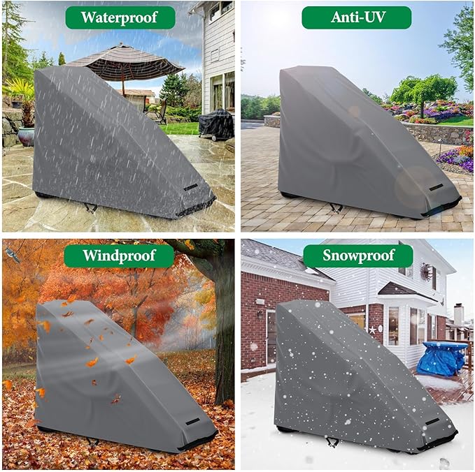 AKEfit Zero Gravity Chair Cover Outdoor Folding Lawn Lounge Chair Covers Waterproof All Weather Dustproof Oxford Anti with Storage Bag Grey