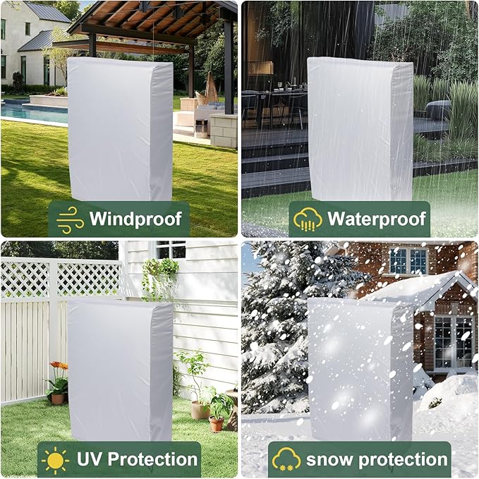 Zero Gravity Folding Chair Covers 2PCS, Waterproof UV-Proof 420D Oxford Cloth Lawn Patio Furniture Covers All Weather Resistant, Anti Gravity Chair Covers for Folding Chairs, 28"W x 13"D x 43"H, Grey