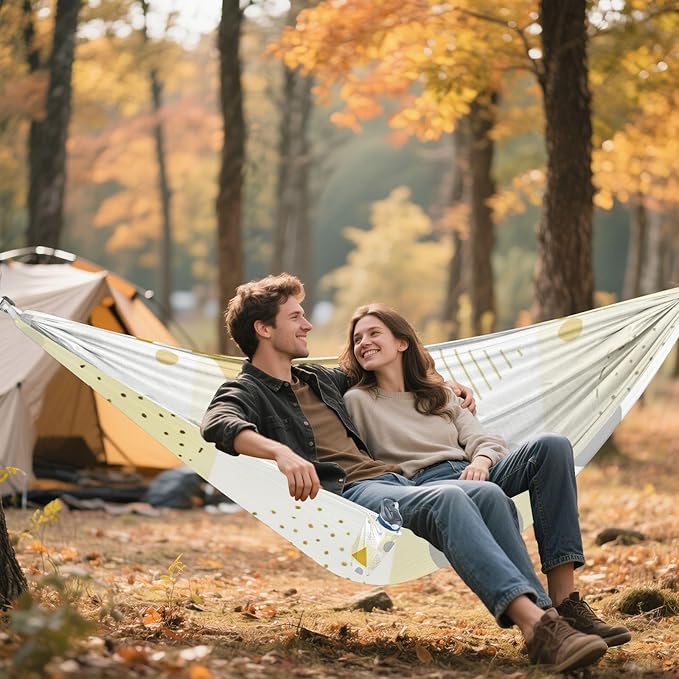 Geometric Shape Pattern Hammocks with Hanging Rope Tree Hammock for Outside Patio Backyard Poolside