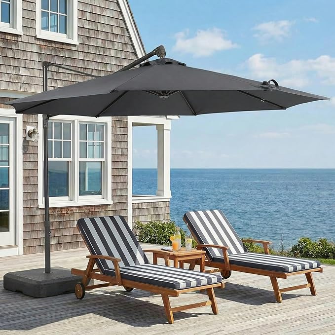 COWVIE Umbrella Canopy Replacement for 8 Ribs Patio Umbrella, Outdoor Table Parasol Replacement for Yard, Canopy Only