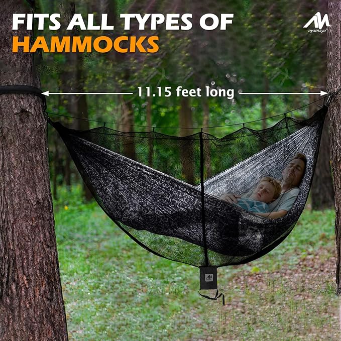 Rechargeable Lantern + Hammock Bug Net, Foldable LED Lights with 5 Modes Linghting, Mosquito Net for Hammocks