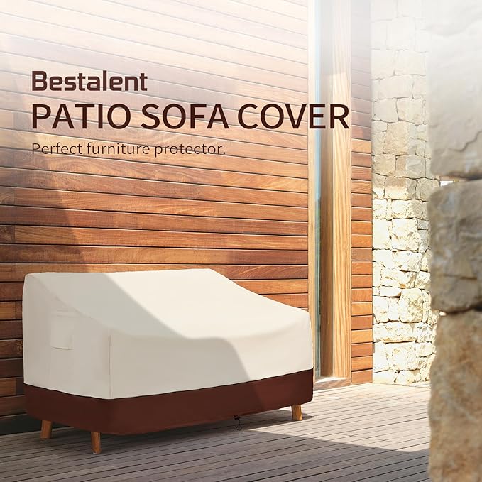 Outdoor Furniture Sofa Covers Waterproof,3-Seater Patio Sofa Covers Fits up to 88W x 40D x 33H inches