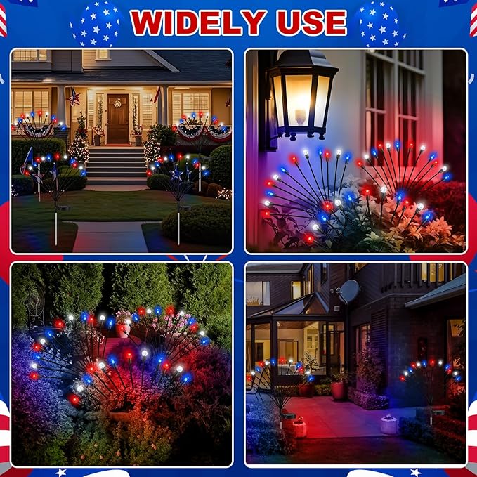Rossesay 4 Pcs Solar Firefly Lights for Garden Swaying Lights Decoration Outdoor Garden Fairy Light for Yard Pathway Patio Lawn Waterproof Firefly Stake for Outside Holiday Decor(Pineapple Ball)