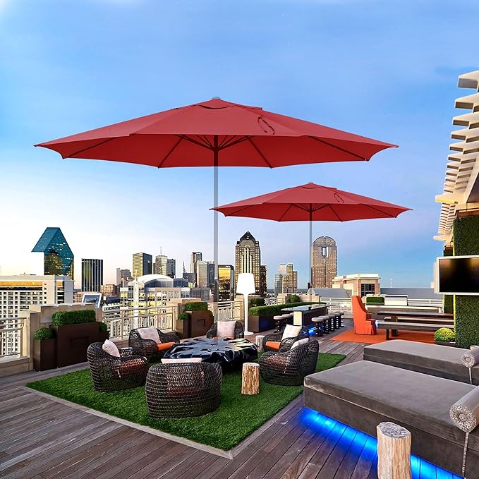 Yescom Patio Umbrella Replacement Outdoor Canopy Beach Backyard Market Table Top Cover