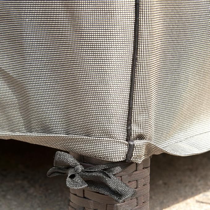 Budge English Garden Patio Sofa Cover, Waterproof & UV-Resistant Outdoor Furniture Cover, Fits Extra Large Sofas up to 88" W x 36" D x 35" H, Tan Tweed