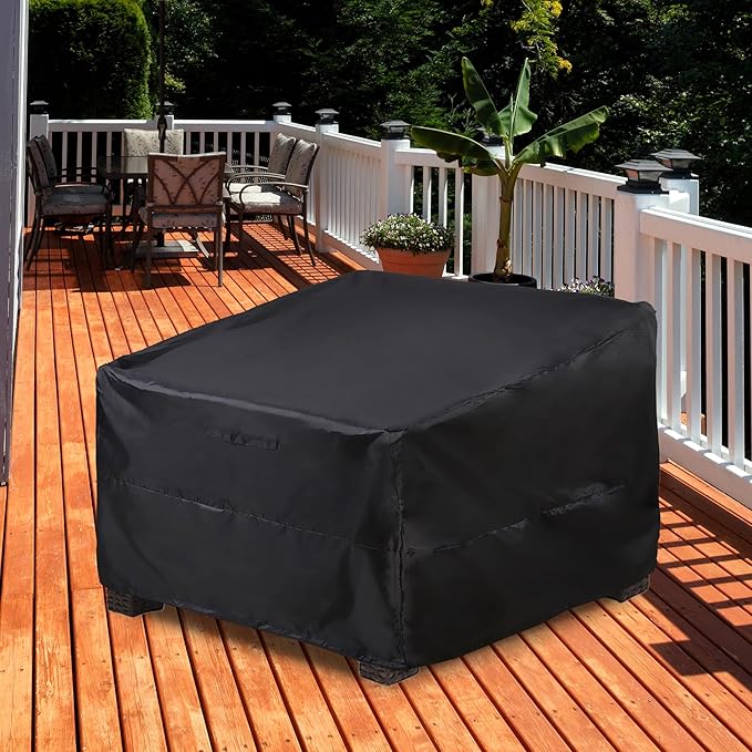 ALSTER Outdoor Chair Covers, Patio Chair Cover(35" L x 40" W x 33" H), Durable and Waterproof Black Lawn Chair Covers for Lounge Deep Seat, Rain Snow Dust Wind-Proof