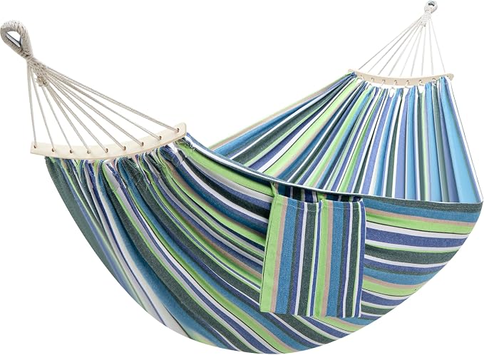 GAFETE Double Hammock for Outside with Tree Straps, Replacement for Stand(Garden, Medium)