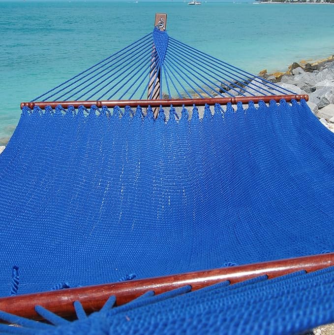 Jumbo Caribbean Hammock - 55 Inch - Soft-Spun Polyester - Dark Blue