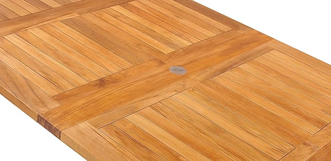 Teak Orleans Oval Outdoor Patio Double Extension Table, Made from Solid A-Grade Teak Wood