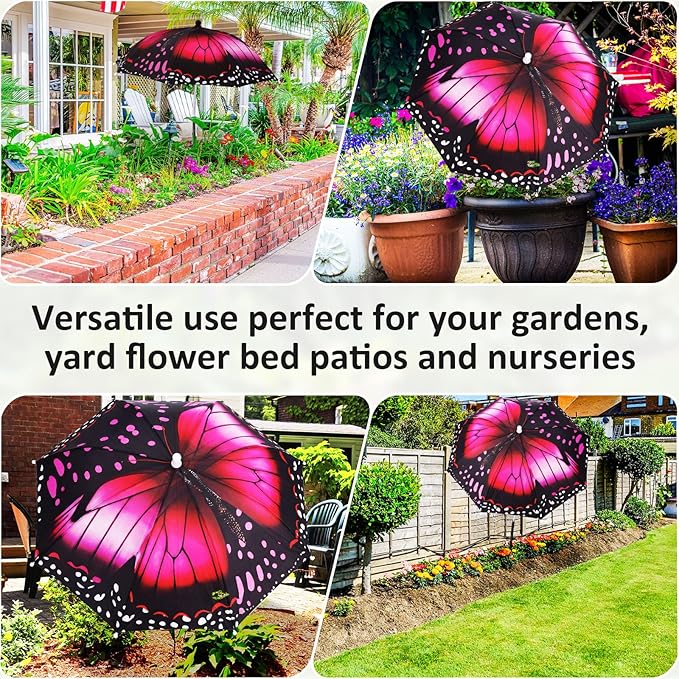 Plant Umbrellas for Outdoor Plants, Large Garden Plant Umbrella Shade Upgraded Adjustable Angle Height for Potted Plants Garden Beds
