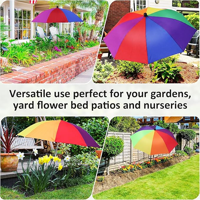 Plant Umbrellas for Outdoor Plants, Large Garden Plant Umbrella Shade Upgraded Adjustable Angle Height for Potted Plants Garden Beds