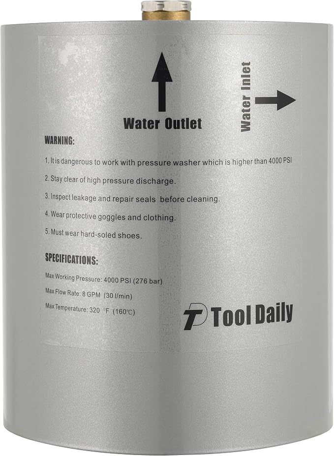 Tool Daily Sewer Jetter Kit for Pressure Washer 200 FT, Pressure Washer Foot Valve for Sewer Jetter Kit