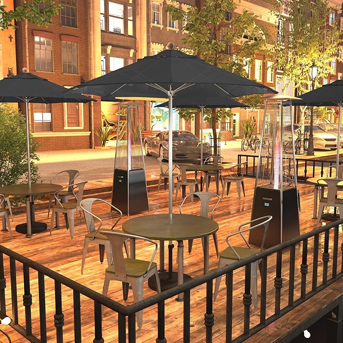 California Umbrella 7.5' Rd. Venture Series Contract Grade Patio Umbrella, Push Open Pin Stop, Silver Finish