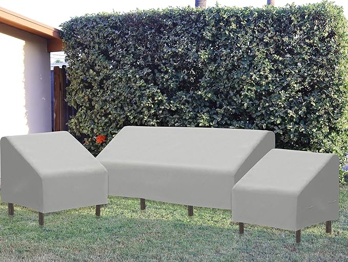 Simple Houseware 3-Seater Patio Sofa Cover Waterproof, 600D Heavy Duty, 79 x 38 x 29 Inch