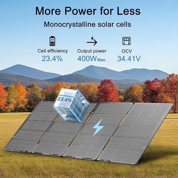 Nature’s Generator Mygrid Lithium 10K Solar Generator with 4pcs 400W Folding Solar Panel