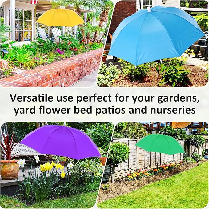 Plant Umbrellas for Outdoor Plants, Large Garden Plant Umbrella Shade Upgraded Adjustable Angle Height for Potted Plants Garden Beds