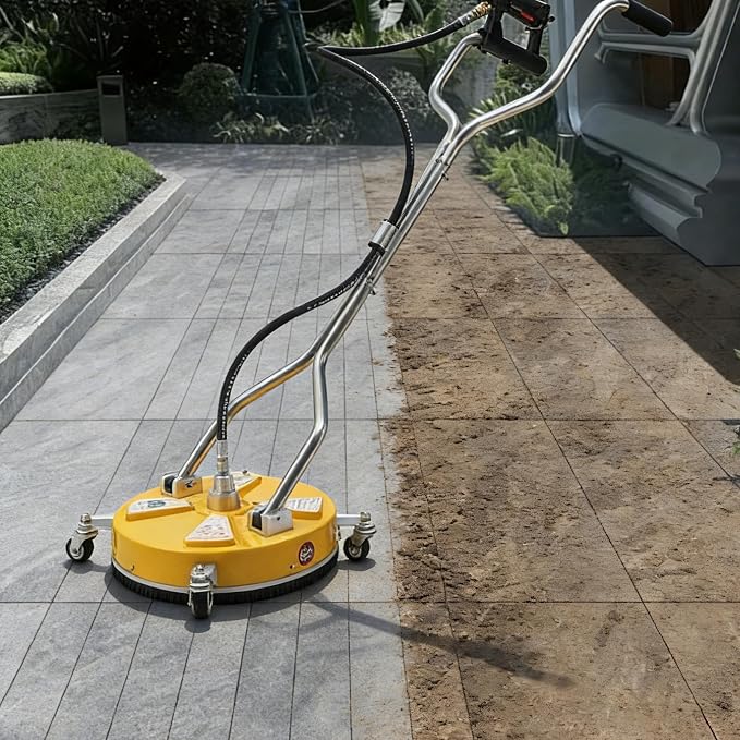 RIDGE WASHER Power Washer Surface Cleaner, 16.5 Inch Surface Cleaner with Dual Handle, Pressure Washer Surface Cleaner with 4 Wheels for Cleaning Driveways, Sidewalks, Patios, Decks, 4000 PSI