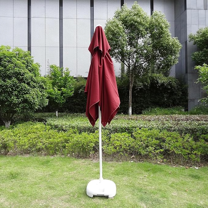 DULRLLY 6.6 x 6.6 Ft Square Umbrella Replacement Cover Patio Umbrella Replacement Canopy for 4 Ribs Umbrella Top Replacement Waterproof Outdoor Umbrella Fabric Replacement for Garden Umbrellas