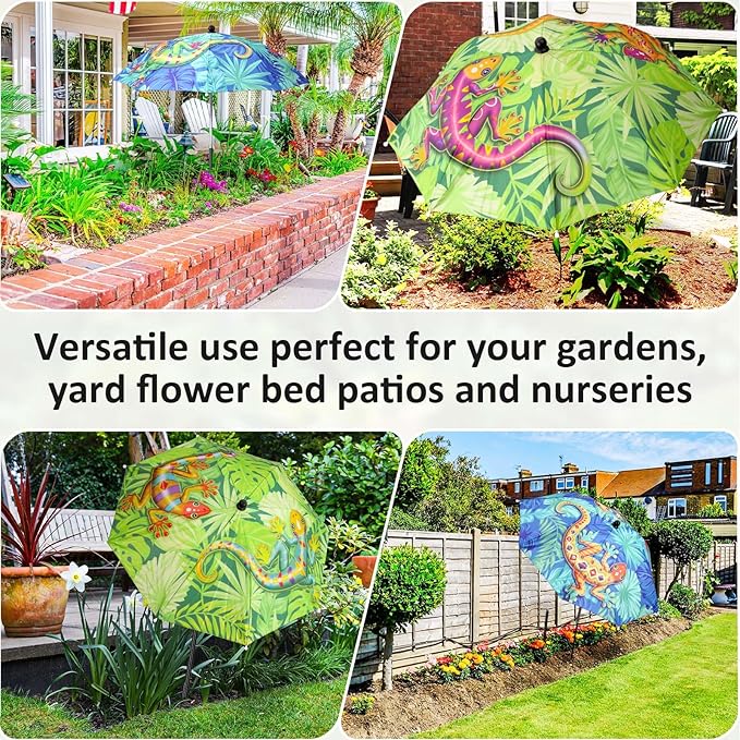 Plant Umbrellas for Outdoor Plants, Large Garden Plant Umbrella Shade Upgraded Adjustable Angle Height for Potted Plants Garden Beds