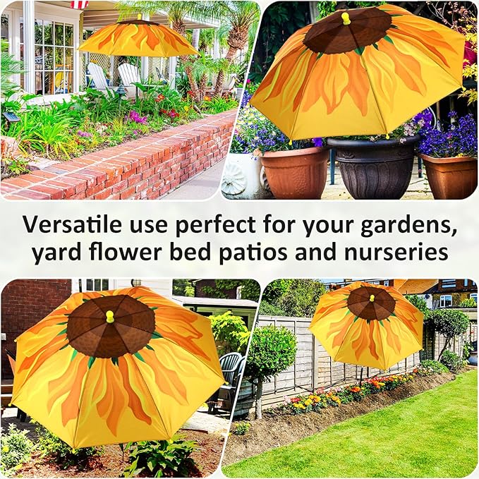 Plant Umbrellas for Outdoor Plants, Large Garden Plant Umbrella Shade Upgraded Adjustable Angle Height for Potted Plants Garden Beds