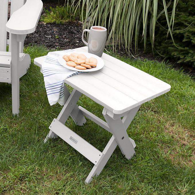 highwood Folding Adirondack Side Table, White