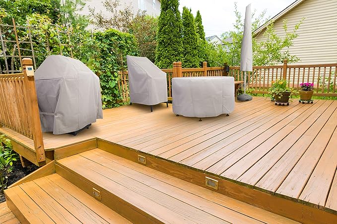 Modern Leisure 2922 Chalet Two Seater Patio Canopy Swing Cover (87 L x 64 D x 66 H) Water-Resistant, Beige