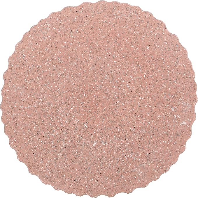 JONATHAN Y Louisa 19" Fluted Outdoor Accent Table, All-Weather Pink Terrazzo Pedestal Garden Stool, Small Round Side Table for Patio, Porch, and Living Room TBL1102C