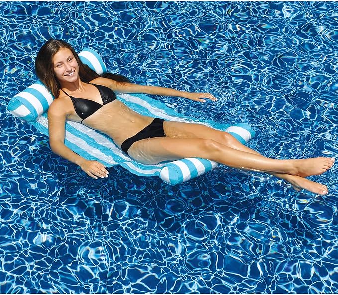 Swimline Swimming Pool Floating Water Hammock Lounge Chair (6 Pack)