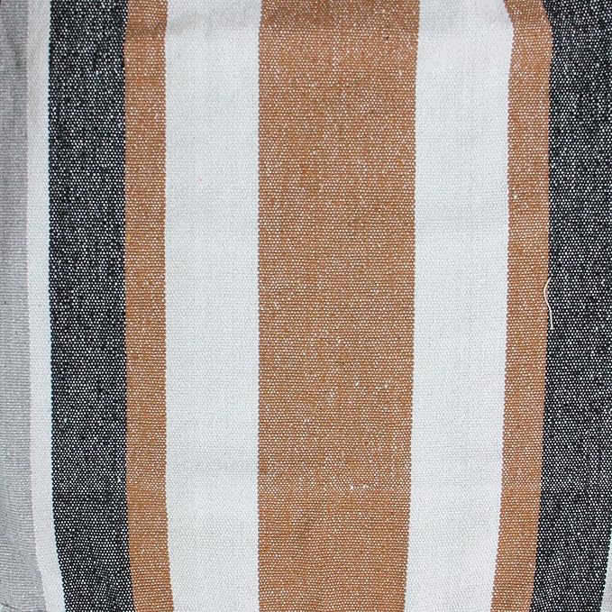 Northlight 32816501 Striped Woven Cotton Double Brazilian Hammock Neutral, Brown